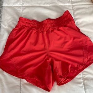 Red Lululemon Track That Shorts!!